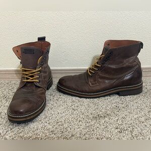 Wolverine Men's Ramon Plain Toe Boot Brown 6" Lace Up Leather Chukka Size 8 Welt